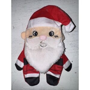 Merry & Bright Christmas SANTA Flattie Small Dog Toy, Crinkle & Squeaker New